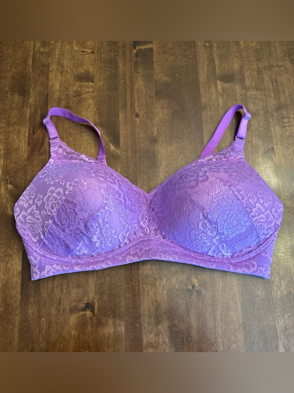 Torrid Wireless Bra Size 42DDD Purple Lace Sexy Lingerie Romantic Comfy